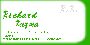 richard kuzma business card