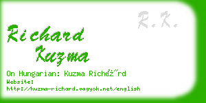 richard kuzma business card